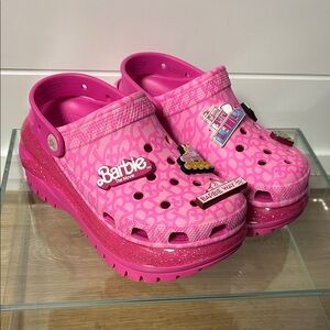 Barbie CROCS Ladies Pink Glitter Slippers